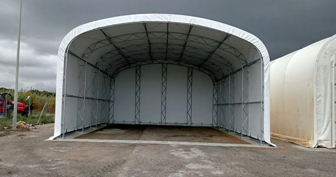 Hangares militares desmontables para el sector defensa