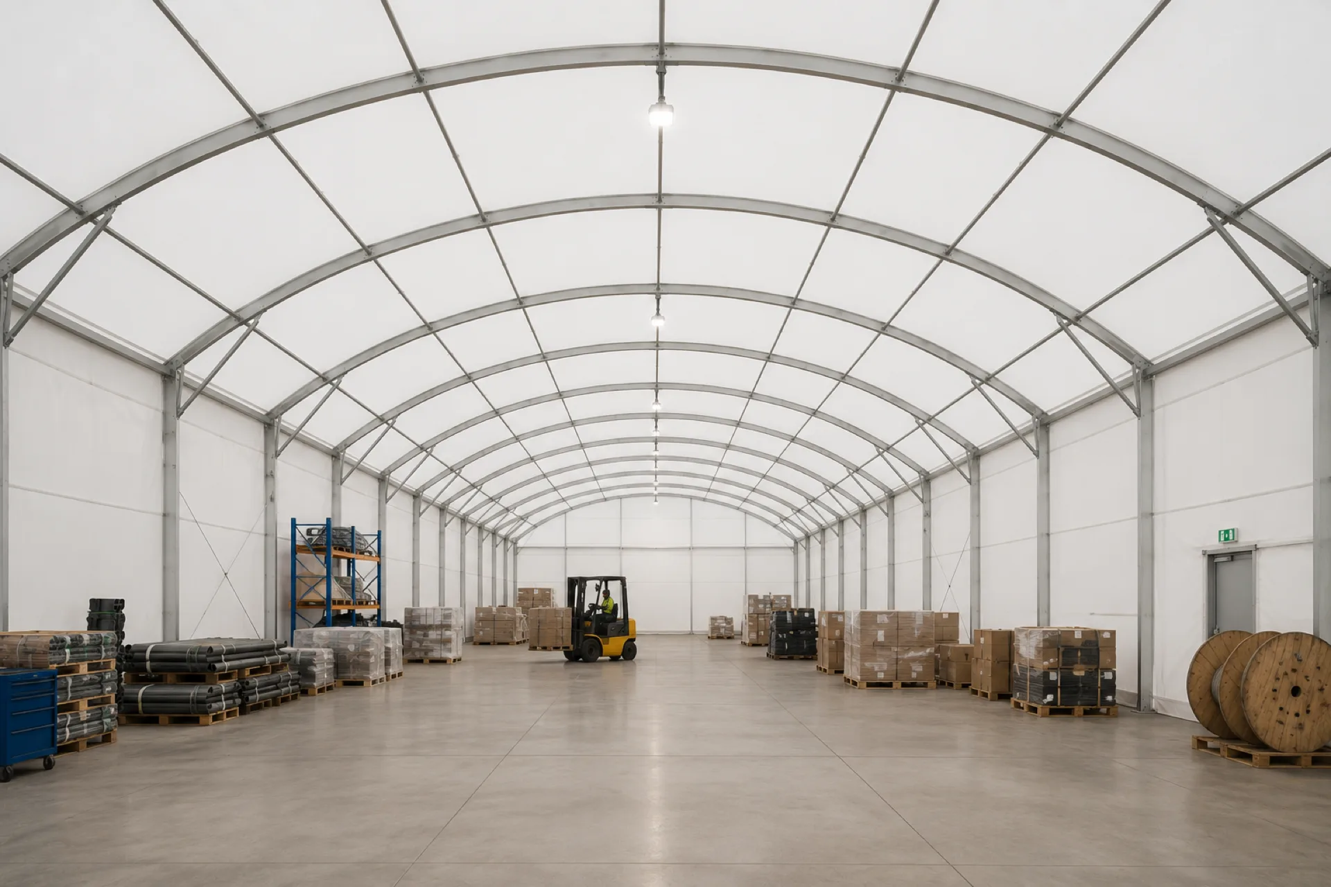 Carpa cerrada con cerramientos de panel sándwich