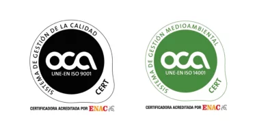 Sellos de calidad OCA - ISO 9001 e ISO 14001