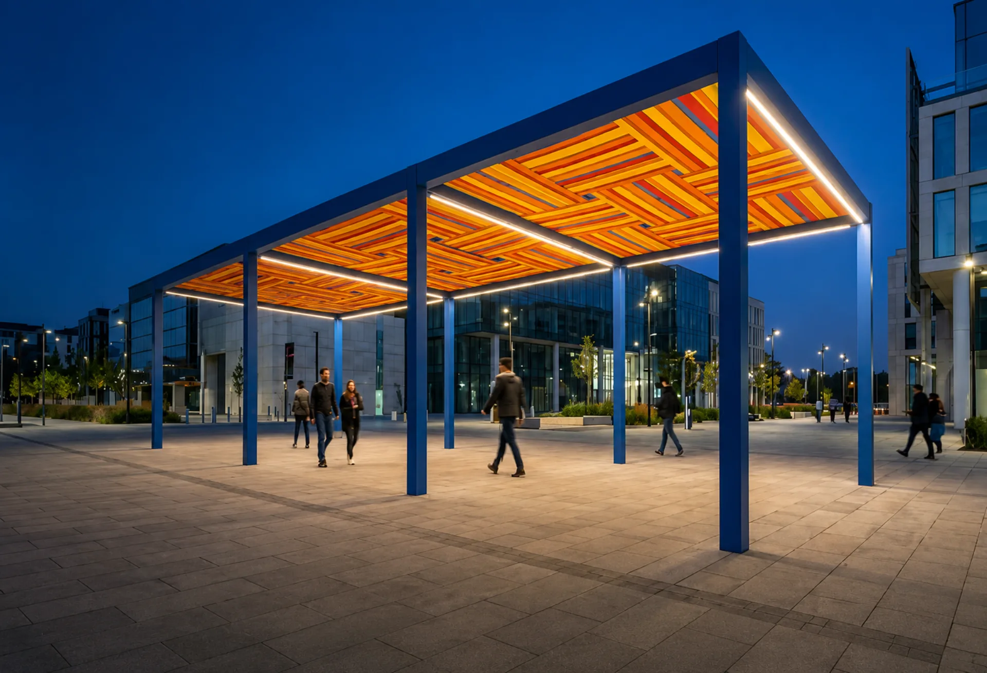 VELKORA nocturno con iluminación LED integrada en plaza