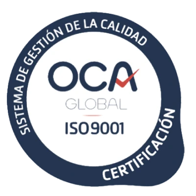 Certificado OCA Global ISO 9001 — Sistema de Gestión de la Calidad