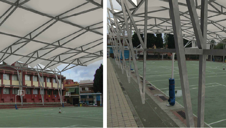 Arquitectura Textil en el CEIP Juan del Río Ayala